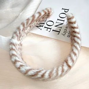 Koreanischer Stil Plüsch Haarreif Frühling Sommer gestreift Haarschmuck Damen Mode