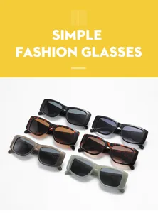 Retro square sunglasses for women, fashion vintage sun glasses for outdoor street style