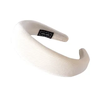 Thick padded fabric headband solid color wide hair hoop fashion hair accessories for women