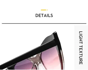 Close-up of stylish cat-eye sunglasses featuring gradient lenses and sleek black frame.