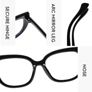 Κομψός vintage γυναικείος σκελετός γυαλιών cat-eye κατά του μπλε φωτός, ιδανικός για στυλ.