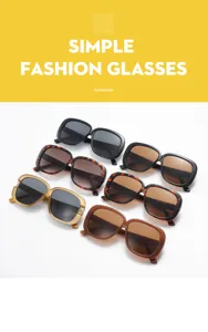 Occhiali da sole quadrati alla moda per uomo e donna, protezione UV da esterno.