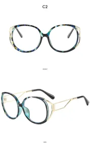 Cat eye optische bril montuur voor vrouwen stijlvolle metalen pootjes blauw licht filter