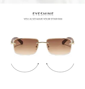 Lunettes de soleil sans monture degradees carrees pour voyage et protection solaire.