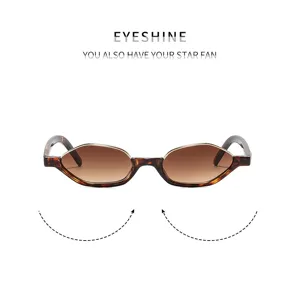 Detalle de primer plano de las modernas gafas de sol poligonales con elegante carey.
