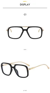 Detailansicht der trendigen Doppelsteg quadratischen Blaulichtfilter Brille für den Alltag.