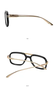 Modischer Doppelsteg Blaulichtfilter Brillenrahmen Trend Damen Street Style optische Brille