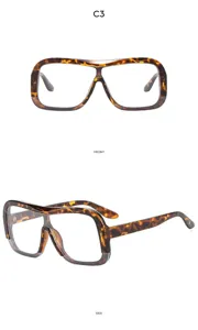 Modische oversized Flach-Top Schildpatt Blaulichtfilter Brille für Damen im Trend.