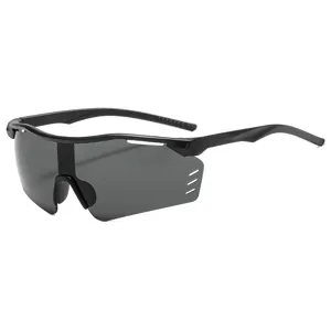Occhiali da sole sportivi a montatura grande per ciclismo, guida e moda antivento.