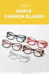 Lunettes de vue oeil de chat mode verres transparents monture optique style vintage