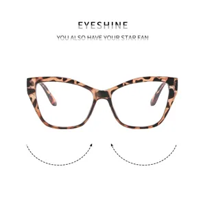 Lunettes de lecture œil-de-chat léopard tendance avec filtre lumière bleue pour femmes.