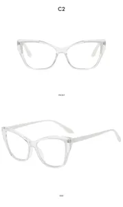 Lunettes de vue anti-lumiere bleue chat transparentes elegantes pour usage quotidien.