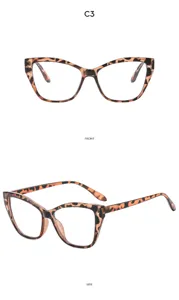 Lunettes de lecture anti lumière bleue motif léopard carrées élégantes pour femmes chic