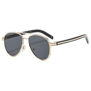 Occhiali da sole aviatore a doppio ponte retro per guida all aperto e stile urbano trend