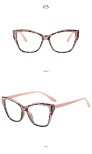 Lunettes anti-lumière bleue de style européen et américain avec design carré léopard.