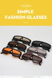 Große Schild Sonnenbrille Retro Hip Hop Sonnenbrille Mode Outdoor Fahren Brille