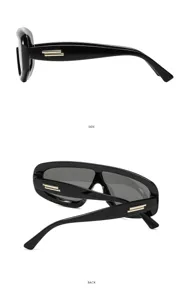 Modische einteilige Sonnenbrille Vintage Hip-Hop Trend Brille Outdoor Fahren Schutz