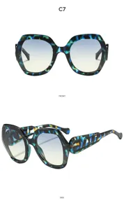 Femme grande monture lunettes de soleil tendance extérieur protection solaire chic