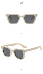 Kinder quadratisch Silikon Sonnenbrille Mode Outdoor Strand Anti-UV Sonnenschutz Brille