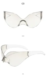 Unisex futuristische Punk Sonnenbrille Streetwear Fashion Eyewear UV Schutz stylische Brille