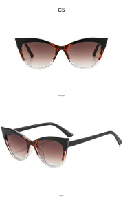 Fashion cat eye sunglasses for women, Y2K trendy street style UV protection sun glasses.