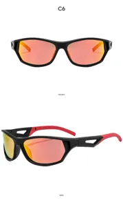 Lunettes de soleil de sport pour cyclisme en plein air avec UV, style et verres colorés.