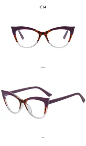 Trendy cat-eye sunglasses for women, fashion Y2K style gradient leopard frame eyewear.