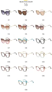 Grosse Cat Eye Retro Quadratische Sonnenbrille fur Damen, Mode Streetstyle Sonnenschutz.