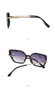 Grosse Oversize Cat-Eye Sonnenbrille im quadratischen Design mit Verlaufslinsen fur Outdoor.