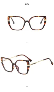 Nahansicht von modischen Tortoiseshell Katzenaugen Brille mit schicken Metallbügeln.