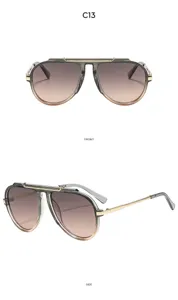Stilvolle Aviator Sonnenbrille für Damen und Herren, große Rahmen mit optimalem Schutz.