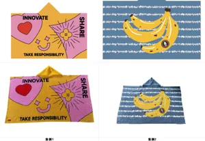 Custom hooded blanket jacquard shawl, soft fleece sofa throw blanket with custom logo design.
