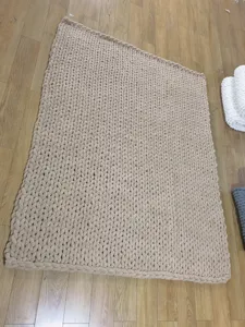 Handgemachte grobe Strick-Chenille-Decke kuscheliger weicher Überwurf für Sofa Wohnkultur Detail