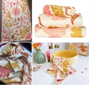 Microfiber printed beach towel quick drying tropical botanical tiger pattern bath towel