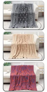 Jacquard woondeken met paisleymotief, ademende airco deken voor de bank, zachte textiel.