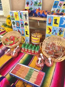 Mexican striped blanket table cloth colorful serape boho party decor cotton fabric