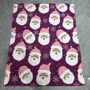 Noël Père Noël motif douce couverture en peluche douillette décoration d'hiver