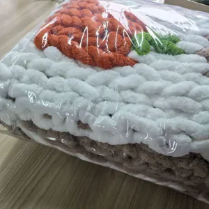 Couverture en chenille tricotée épaisse jeté douillet fait main pour canapé chambre doux chaud