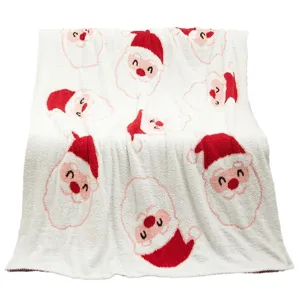 Belle couverture jete Noel Pere Noel duveteuse douce et confortable deco de fete