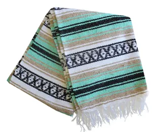 Mexican style woven geometric fringe blanket beach picnic throw home textile soft blanket decor