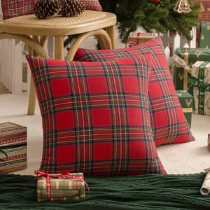 Modern Minimalistisch Polyester Karo Zierkissenbezug Dekorative Quadratische Kissenhülle Für Zuhause Wohnzimmer Sofa