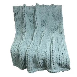 Chunky knit blanket handmade chenille throw blanket soft cozy sofa cover blanket home decor
