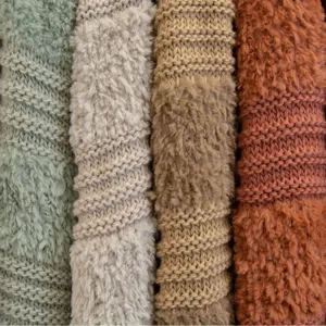 Cozy knitted Icelandic mink velvet throw blanket, Nordic style warm blanket for living room bedroom.