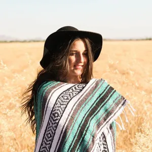 Mexican Geometric Blanket Striped Woven Tapestry Tassel Picnic Mat Beach Throw Blanket Ethnic Style Multipurpose Home Decor