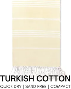 Turkish cotton beach towel quick dry sand free compact lightweight striped bath towel