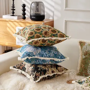 Amerikaanse vintage landelijke stijl jacquard kussenhoes voor bank bed woonkamer decoratie