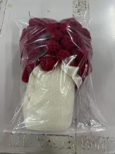 Handmade crochet rose bouquet blanket, creative knit floral nap blanket for cozy home gift.
