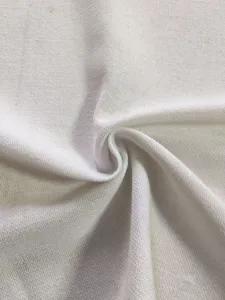 Close-up detail of white woven fabric texture, soft natural textile material for custom beach towel.
