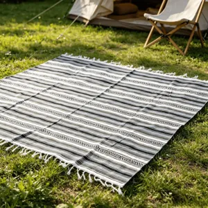 Mexican blanket geometric fringe woven beach towel picnic mat yoga cotton blanket outdoor