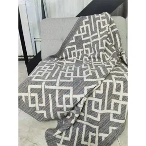 Jacquard geweven deken geometrisch ontwerp zachte sprei voor woonkamer bank decoratie